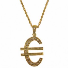 Collier euro groot goud