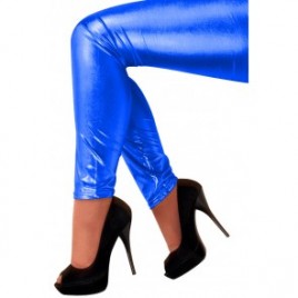Legging Metallic Blauw