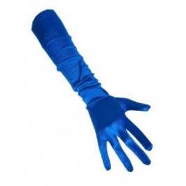 Handschoen Satijn Blauw