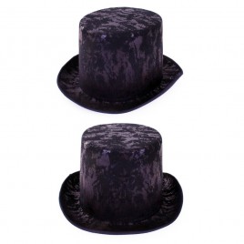 Hoge hoed antiek zwart