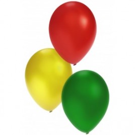 Kwaliteitsballon rood/geel/groen